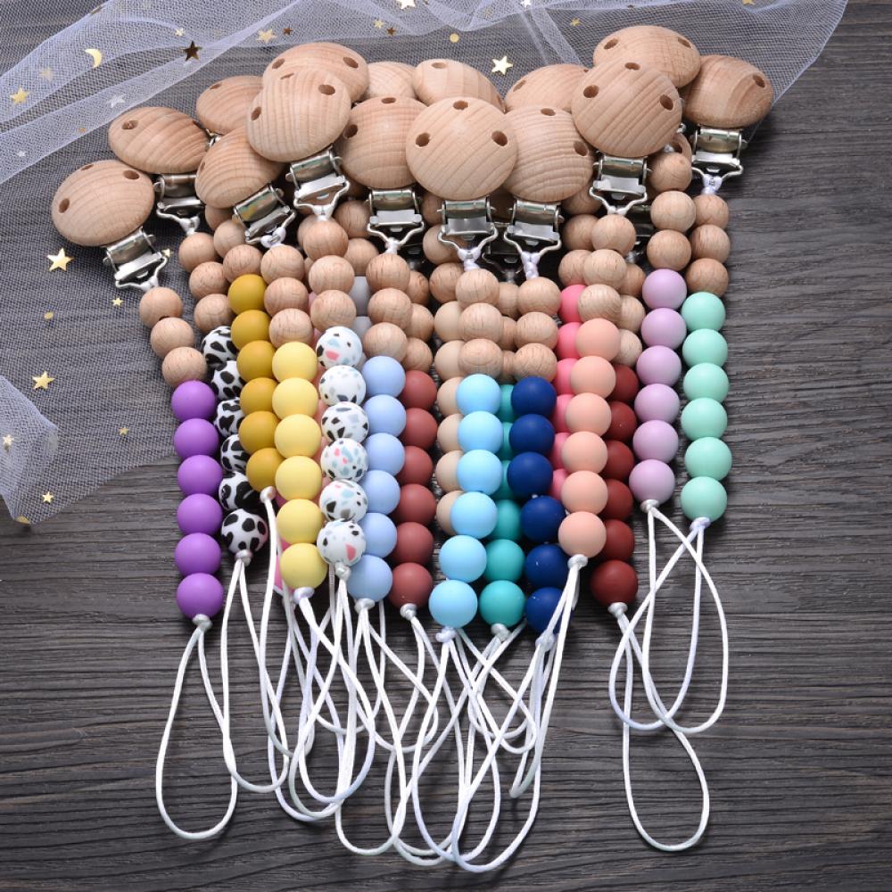 Baby Food Ingredients - Baby Beech Pacifier Clip Round Colorful