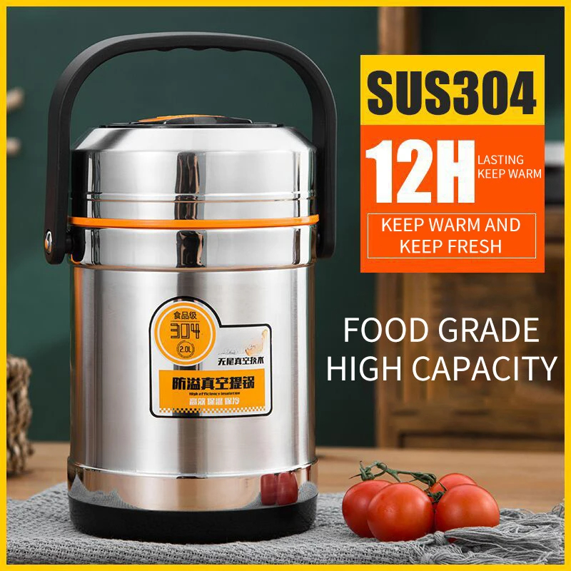 Baby Food Warmer Portable - Stainless Steel Vacuum Thermal Lunch Box