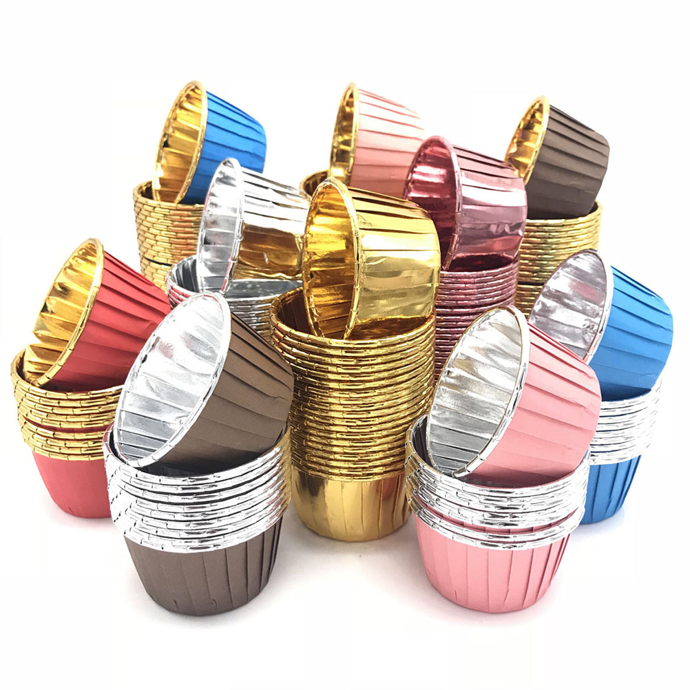 Baby Food Dessert - 50Pcs Vibrant Creative Paper Cake Cups
