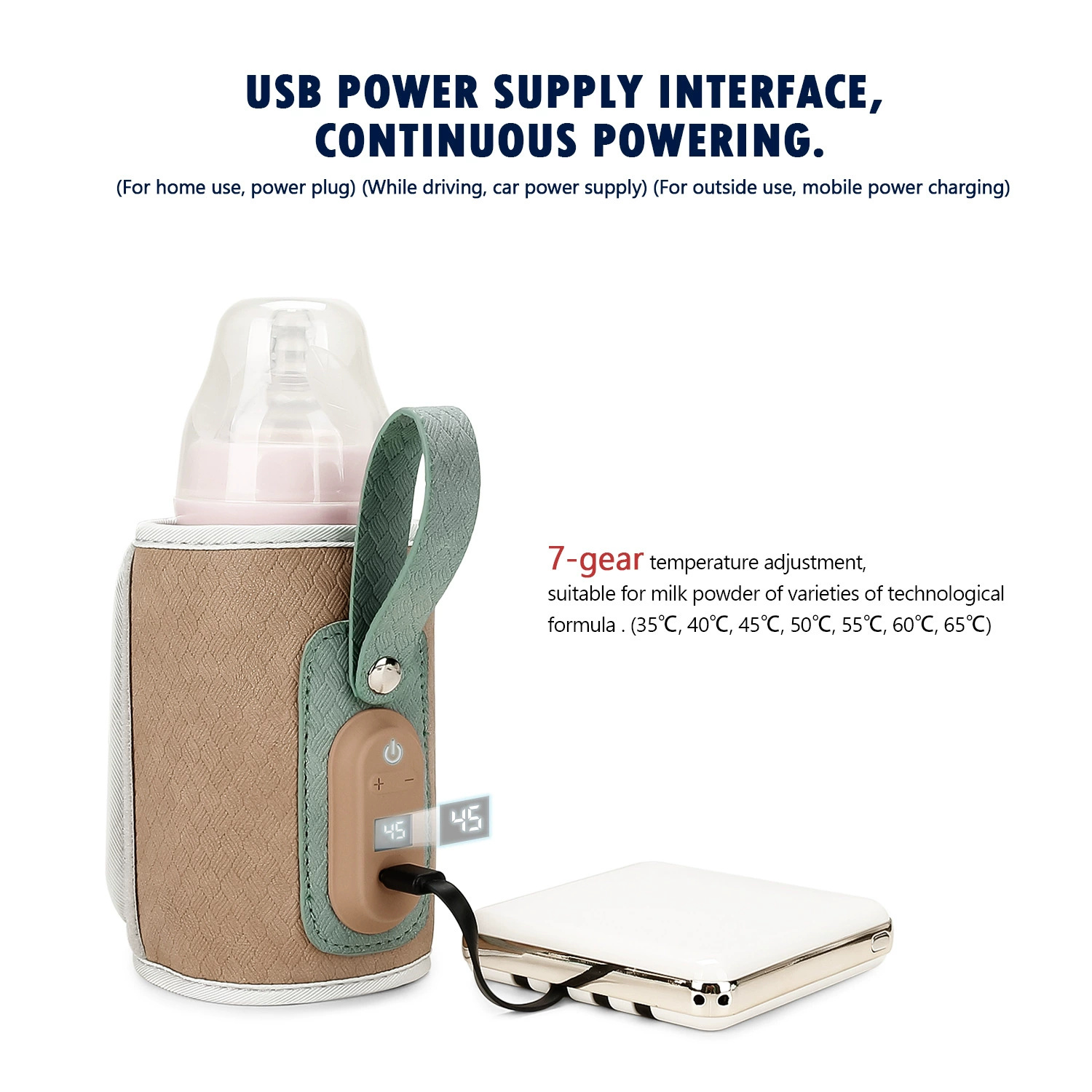 Baby Bottle Warmer Bag USB Pow - Baby Food Warmer Portable ulasan dan harga