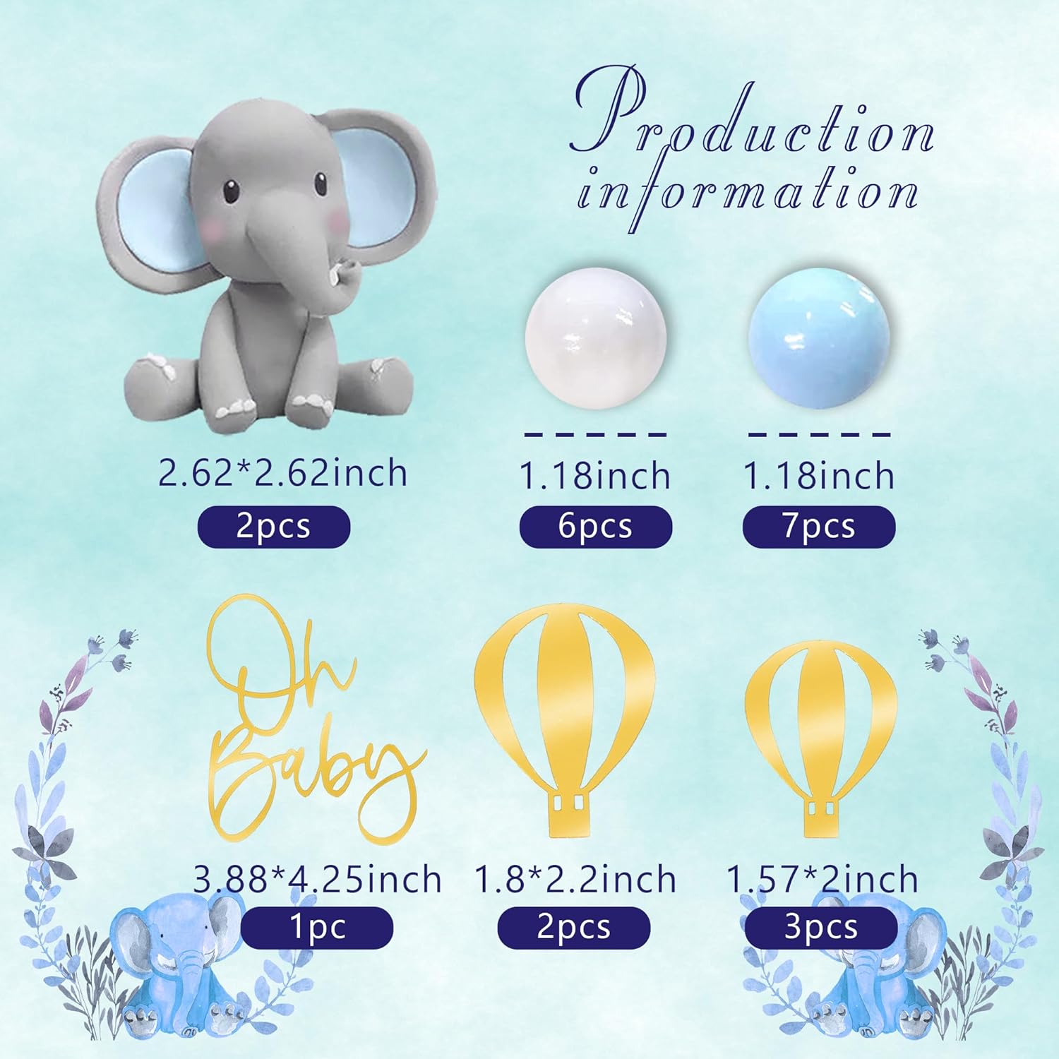Elephant Cake Decoration Baby  - Baby Food Ingredients ulasan dan harga