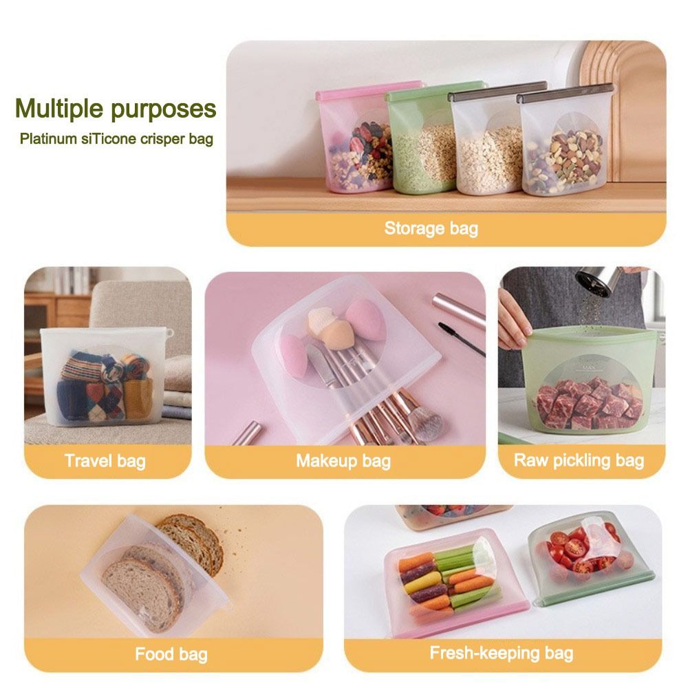 Silicone Food Preservation Bag - Food Pouch Reusable ulasan dan harga