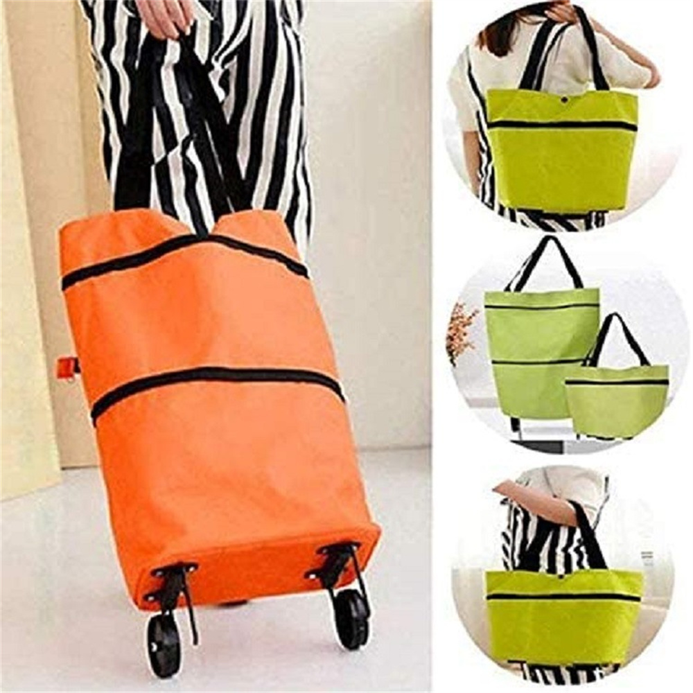 Foldable Shopping Trolley Bag  - Food Pouch Reusable ulasan dan harga