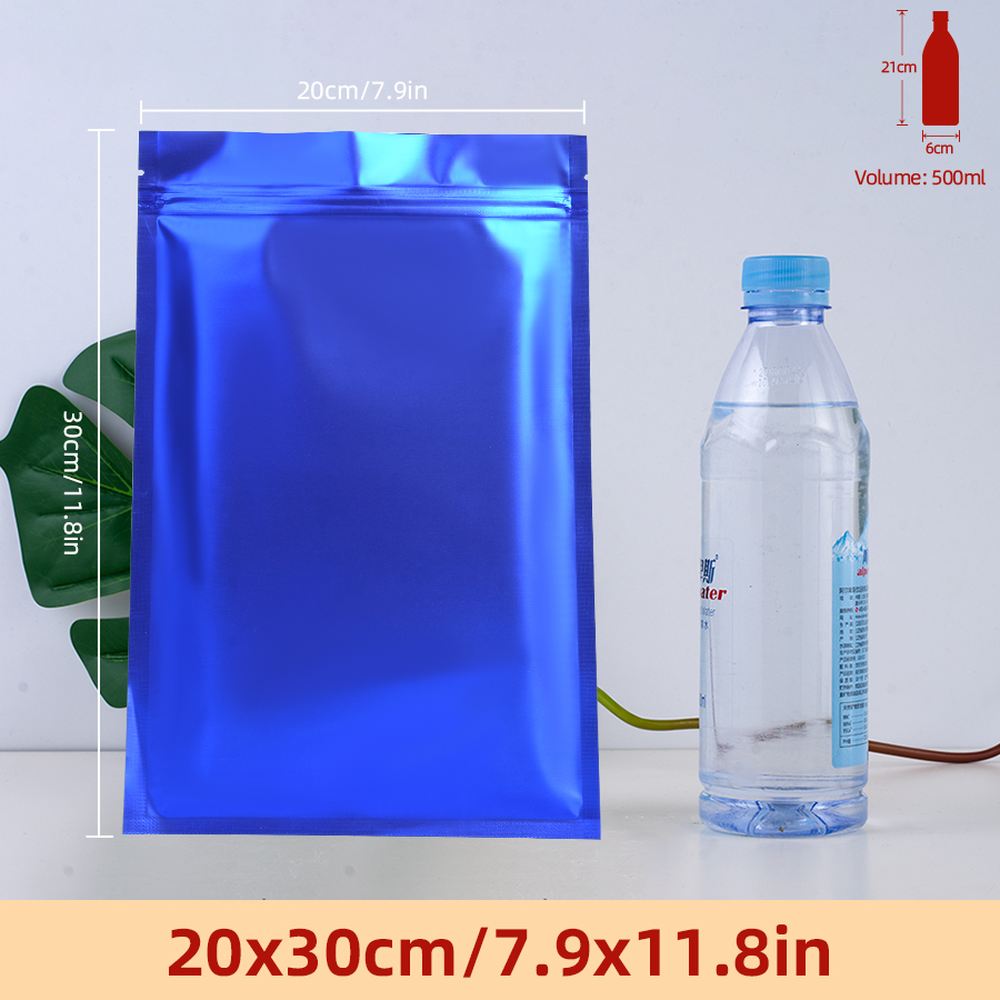 100pcs Matte Blue Foil Zipper  - Food Pouch Reusable ulasan dan harga