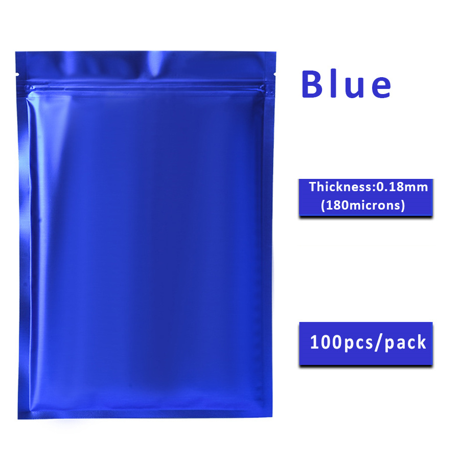100pcs Matte Blue Foil Zipper  - Food Pouch Reusable ulasan dan harga