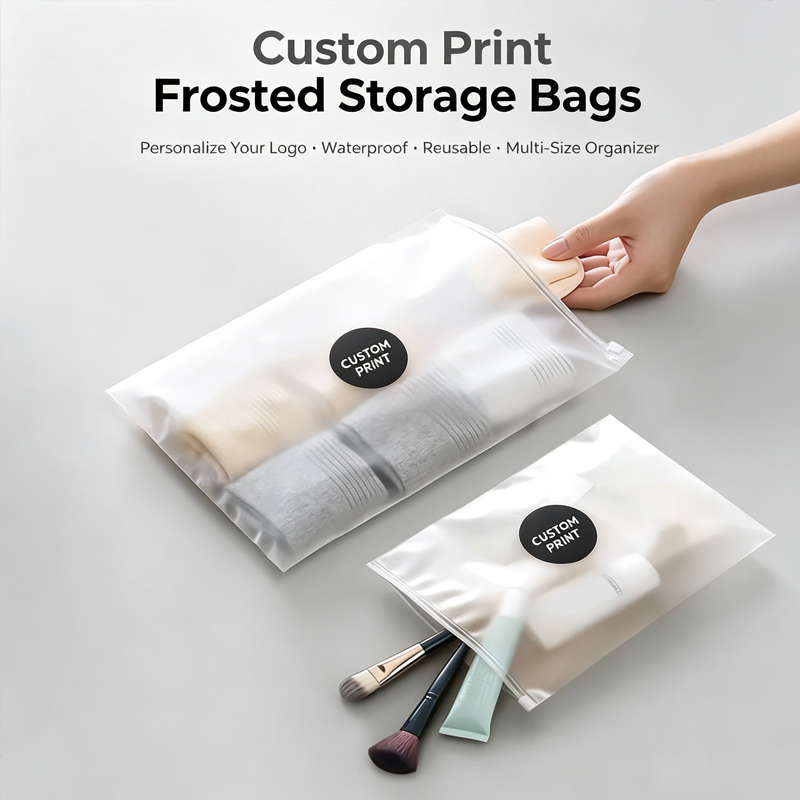 Custom Logo Print Frosted Zipp - Food Pouch Reusable ulasan dan harga